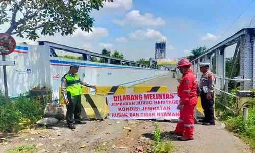 Hindari Bahaya, Jembatan Jurug A Khusus Sepeda Motor Akhirnya Ditutup Total