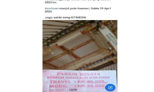 Viral! Tarif Parkir Nuthuk di Masjid Gedhe Kauman Jogja, Ini Penjelasan Takmir