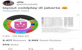 Hoaks Harga Tiket Konser Coldplay di Jakarta Beredar, Cek Mana yang Benar