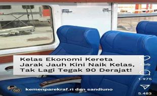 Cek! Ini Gambaran Kursi Tegak Kereta Ekonomi setelah Dirombak nanti