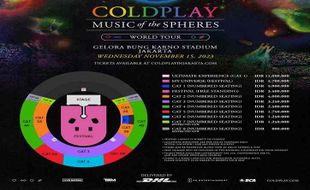 Resmi! Daftar Harga Tiket Konser Coldplay di Jakarta, Paling Mahal Rp11 Juta