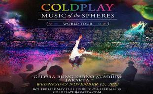 Kurang dari 1 Jam, Tiket Konser Coldplay Jakarta Semua Kategori Full Booked