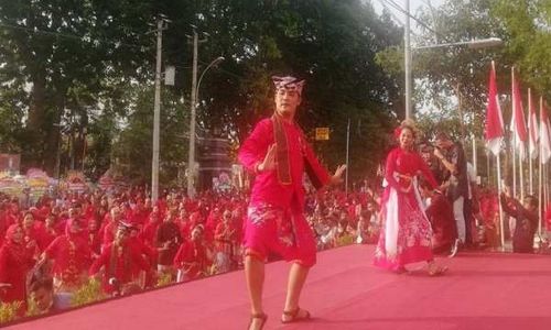 HUT Kota Semarang, 11.476 Orang Joget Bareng di Jalan Pemuda