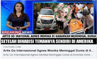 Kabar Agnez Mo Meninggal Dunia karena Dibunuh Cuma Hoaks