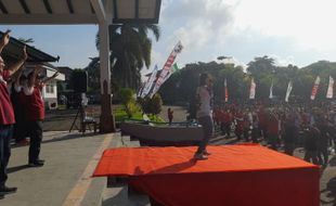 May Day Gayeng! Seribuan Buruh Boyolali Senam Bareng Bupati, Ada Doorprize pula