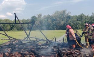 Lupa Matikan Api Tungku Kayu Bakar, Rumah di Klego Boyolali Ludes Terbakar