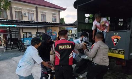 Konvoi Rayakan Kelulusan, Belasan Pelajar Klaten Ditangkap dan 9 Motor Disita