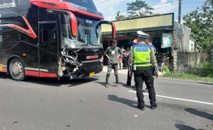 Kronologi Laka Adu Banteng Bus Vs Motor di Wonogiri, Sempat Terseret 15 Meter