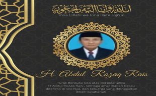 Innalillahi, Abdul Rozaq Rais Adik Kandung Amien Rais Meninggal Dunia di Solo