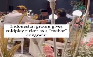 Viral Pengantin Menikah dengan Mas Kawin Tiket Konser Coldplay