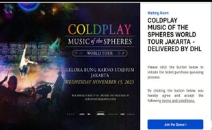 65 Penggemar Coldplay Kena Tipu Penjualan Tiket Online, Kerugian Rp227 Juta