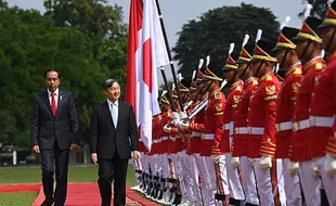 Jokowi Sambut Kunjungan Kenegaraan Kaisar Jepang Naruhito di Istana Bogor