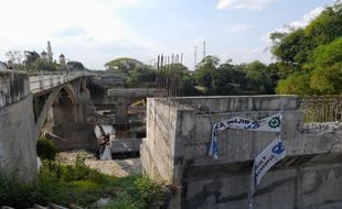 Pembangunan Jembatan Ganefo Sragen Berlanjut, 1 Tiang Pancang Jadi Prioritas