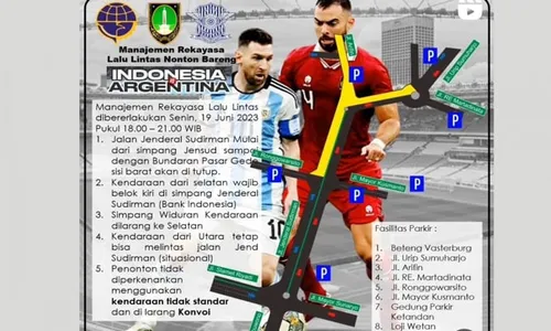 Besok Nobar Argentina Vs Indonesia,  Jl Jensud Solo Sisi Barat Ditutup Total