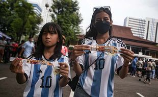 Suasana Antrean Penukaran Tiket Laga Timnas Indonesia Vs Argentina