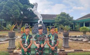 Tentara Yonkav 2/Turangga Ceta Ambarawa Raih Juara di Dieng Detrac Trail Run