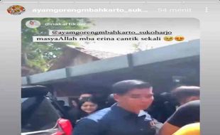 Setelah dari Jogja, Keluarga Presiden Mampir Ayam Goreng Mbah Karto Sukoharjo