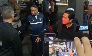 Erick Thohir dan Zainuddin Amali Saksikan Persis Solo Vs Jeonbuk Korsel