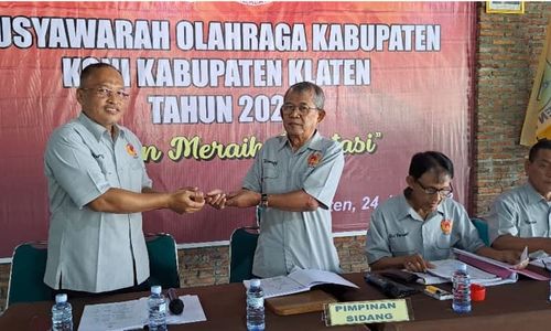 Terpilih secara Aklamasi, Parwanto Kembali Jadi Ketua KONI Klaten