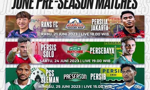 Jadwal Siaran Langsung Laga Pramusim Liga 1: Persis vs Persebaya, PSS vs Persib