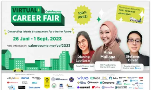 Virtual Career Fair CakeResume Digelar hingga September, Cek Loker yang Dicari!