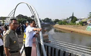 Resmikan Sodetan Ciliwung, Jokowi Sebut 6 Kelurahan di Jakarta Tak Banjir Lagi