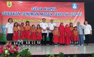 10 Siswa SDN 58 Mojo Sragen Pamerkan Karya Seni Rupa ke Publik