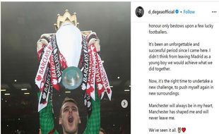 Resmi! David De Gea Tinggalkan Manchester United