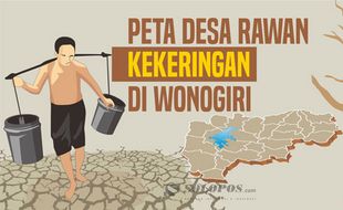 Hampir 19.000 Jiwa Terdampak, Ini Peta Desa Rawan Kekeringan di Wonogiri