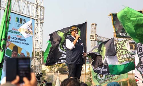 Anies Baswedan Hadiri Deklarasi Relawan Kuning Ijo Biru di Semarang