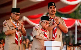 Wapres Hadiri Upacara Hari Pramuka dan Buka Raimuna Nasional XII di Cibubur