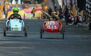 Unik, Lomba Kereta Peti Sabun Kembali Digelar di Bandung Setelah 35 Tahun Vakum