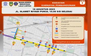 Besok Jl Slamet Riyadi Solo untuk Rute Pawai, Catat Pengalihan Arusnya