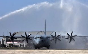 Unit Ketiga Pesawat C-130J Super Hercules Pesanan Kemhan Tiba di Jakarta