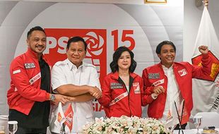 Momen Prabowo Disambut Giring dan Grace Natalie saat Kunjungi Kantor DPP PSI