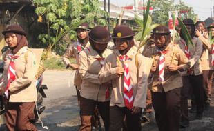 Pramuka Kwarcab Boyolali Lanjutkan Estafet Tunas Kelapa ke Kota Salatiga