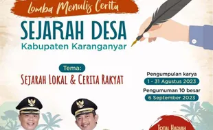 Yuk Ikut Lomba Menulis Sejarah Lokal Karanganyar, Hadiahnya Jutaan Rupiah