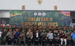 Kerja Sama dengan Yonif 413/Bremoro, Satgas MTA Gelar Diklatsar 2023