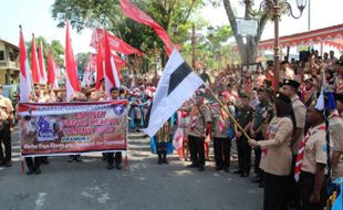 Dari Klaten, Estafet Tunas Kelapa Dilepas Bupati Menuju Perbatasan Boyolali