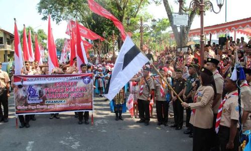 Dari Klaten, Estafet Tunas Kelapa Dilepas Bupati Menuju Perbatasan Boyolali