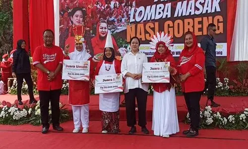 Puan Maharani Hadir di Final Lomba Nasi Goreng Ala Mbak Ita di Semarang