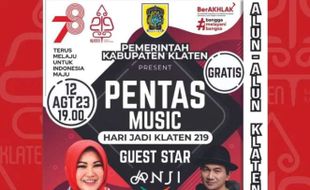 Malam Minggu di Alun-alun Klaten, Ada Panggung Musik Hadirkan Anji & Budi Cilok