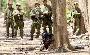 Latihan Patroli Tempur Super Garuda Shield 2023 di Hutan Selogiri Banyuwangi