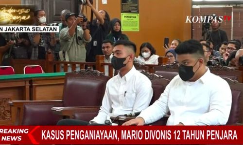 Shane Lukas Divonis 5 Tahun Penjara, Mario Dandy 12 Tahun