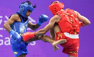 Samuel Marbun Persembahkan Medali Perak dari Cabor Wushu di Asian Games