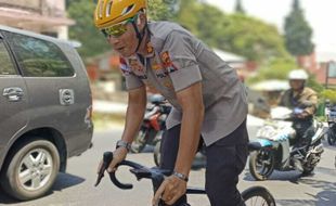 Ada Tugas Dadakan, Kapolres Karanganyar Nyerah di KM 33 Jelajah Cycling Series