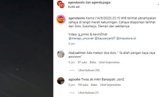 Sederet Komen Kocak Netizen soal Bola Api Terbang di Langit Jogja dan Soloraya