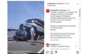 Breaking News: 6 Kendaraan Terlibat Kecelakaan Beruntun di Tol Ungaran-Semarang