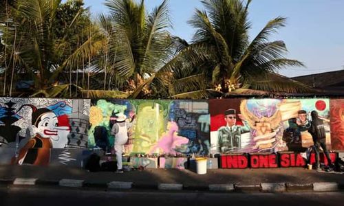 Mural & Grafiti Perjuangan Hiasi Dinding Kantor Ajenrem 074 Solo