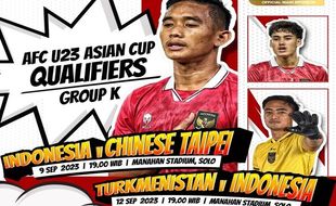 Piala Asia U-23: Tiket Hanya Tinggal 1 Ketegori di Laga Timnas vs Turkmenistan